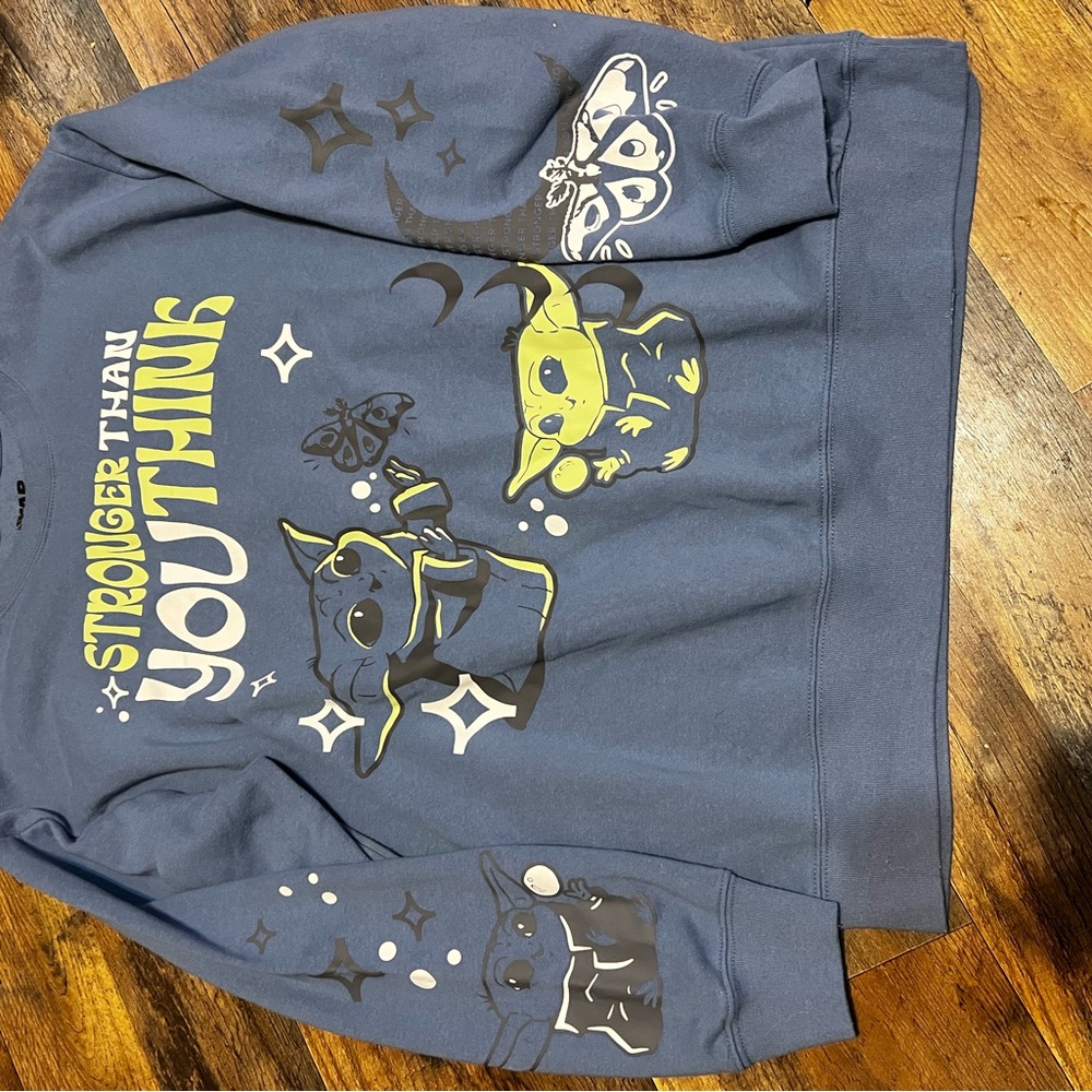 Star Wars Blue Sweatshirt with Yellow and Gray Accents